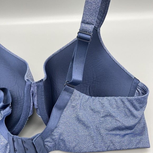 Ambrielle 42C Bra Everyday Full Coverage Underwire Back Closure Heather Blue EUC - Picture 6 of 14
